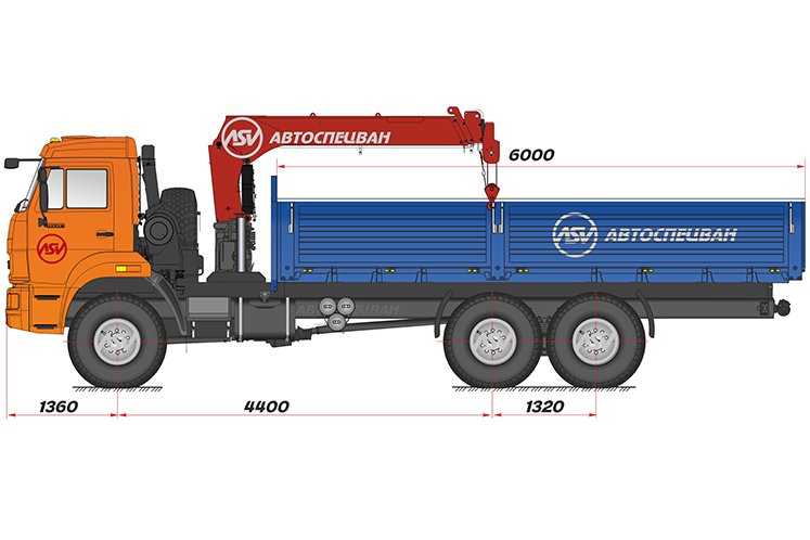 Бортовой автомобиль КАМАЗ 43118 с КМУ ИТ-120 (тросовый) 0