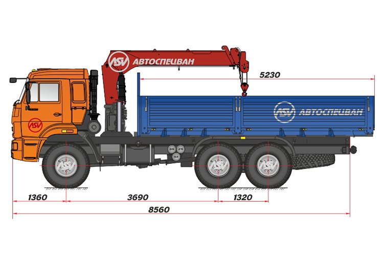 Бортовой автомобиль КАМАЗ 43118-3049-46 с КМУ ИТ-80 (тросовый) 0