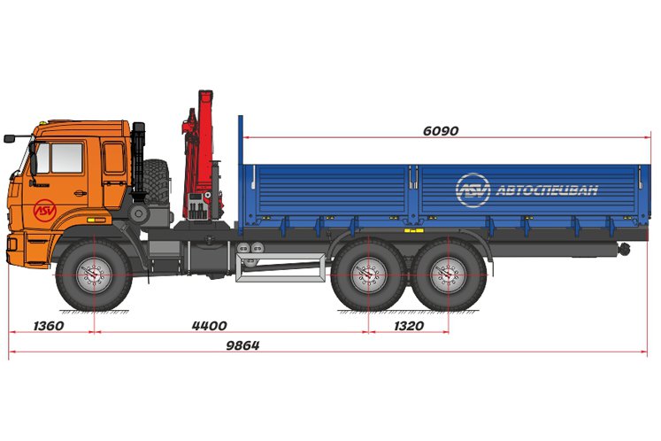 Бортовой автомобиль КАМАЗ 43118-3078-46 с КМУ PK-15500А 0