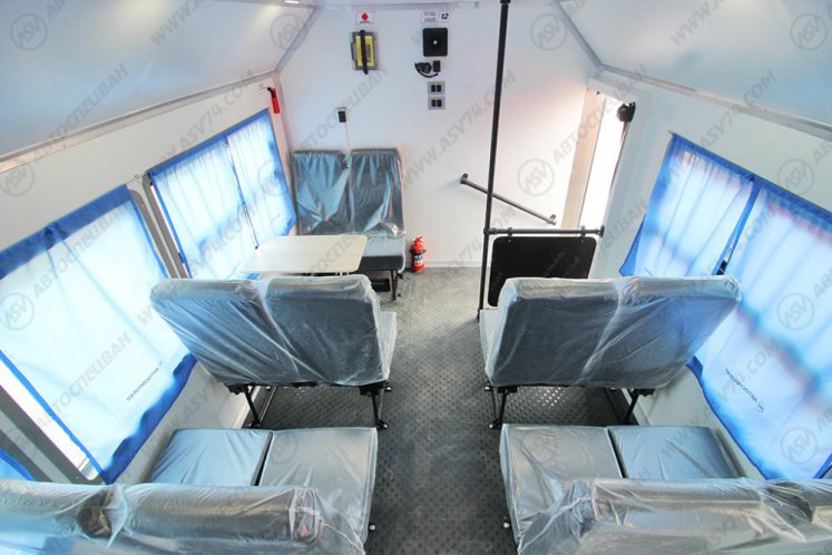 Вахтовый автобус с бортовой платформой и КМУ ИМ-150 КАМАЗ 43118-3027-50, 10 мест 9