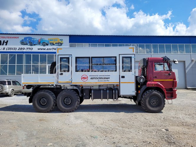 Вахтовый автобус 16 мест с бортовой платформой 1