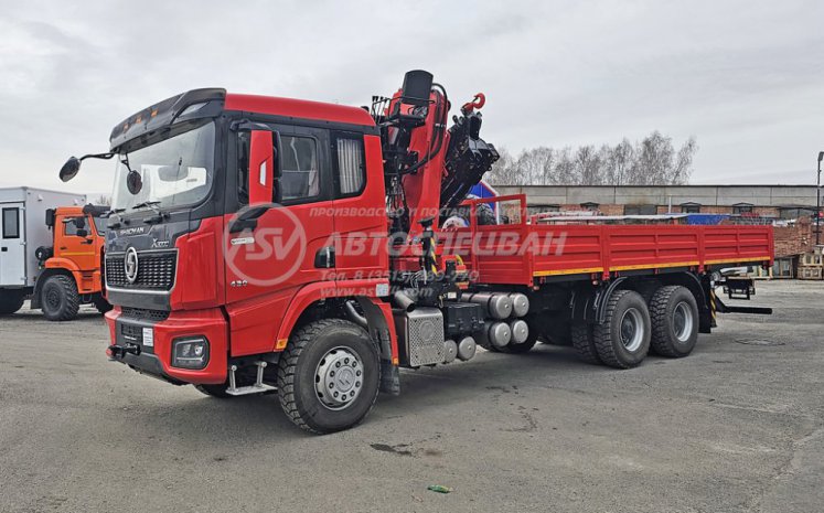 Бортовой автомобиль Shacman X3000 с КМУ Sunhunk 238-4 3