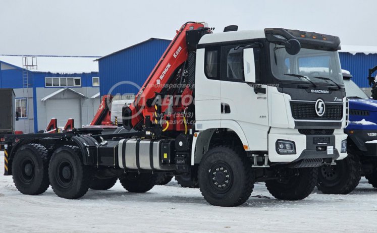 Седельный тягач Shacman X3000 с КМУ Sunhunk 238-4 0