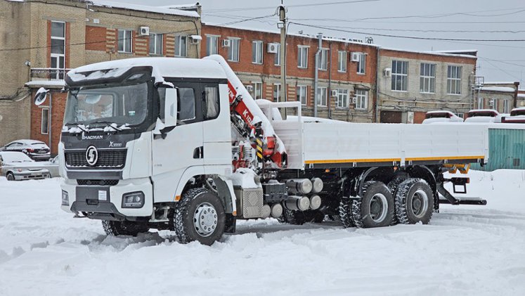 Бортовой автомобиль Shacman X3000 с КМУ Sunhunk 108-2 2