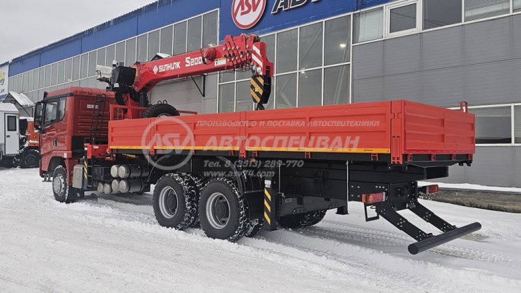 Бортовой автомобиль Shacman X3000 (6х4) с КМУ Sunhunk S-2006 2