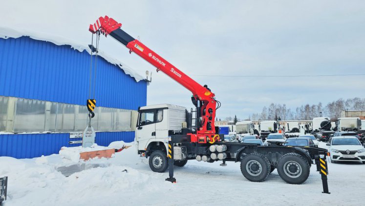 Седельный тягач Shacman X3000 с КМУ Sunhunk S-3005 4
