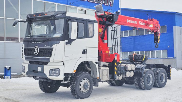 Седельный тягач Shacman X3000 с КМУ Sunhunk S-3005 1