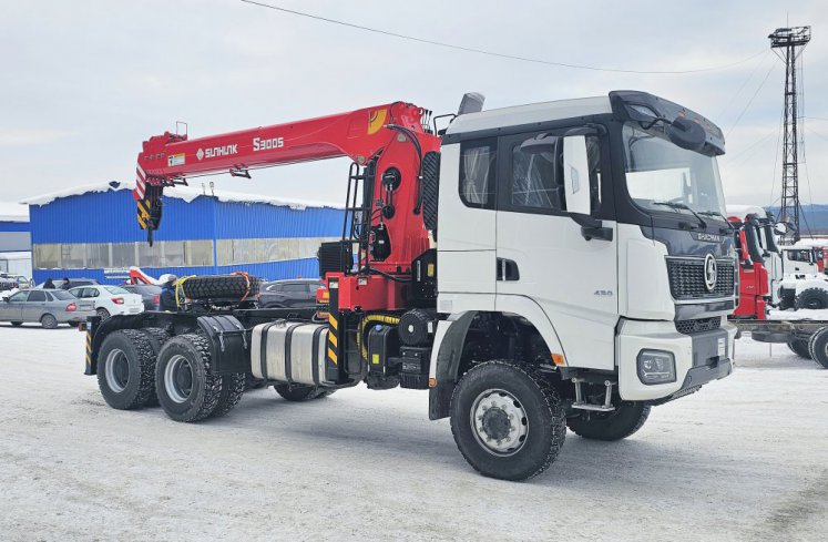 Седельный тягач Shacman X3000 с КМУ Sunhunk S-3005 0