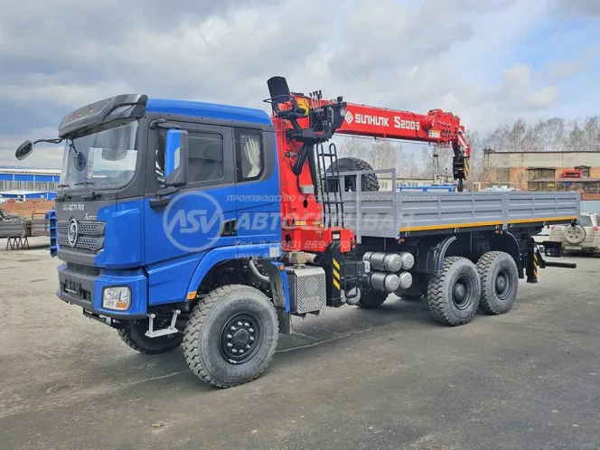 Бортовой автомобиль Shacman X3000 (6х6) с КМУ Sunhunk S-2006 3