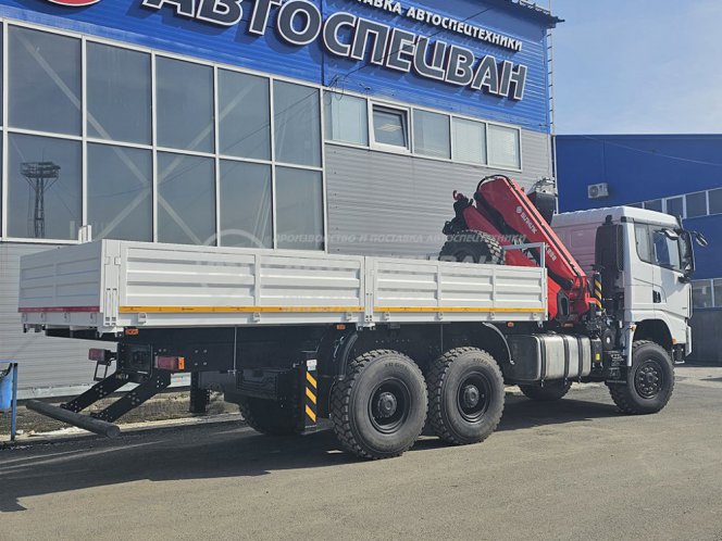 Бортовой автомобиль Shacman X3000 (6х6) с КМУ Sunhunk K238-4 1