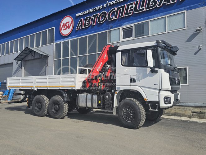 Бортовой автомобиль Shacman X3000 (6х6) с КМУ Sunhunk K238-4 0