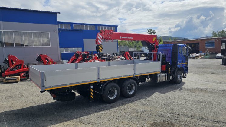 Бортовой автомобиль FAW J6 c КМУ Sunhunk S-2106 3