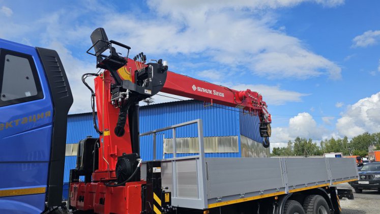 Бортовой автомобиль FAW J6 c КМУ Sunhunk S-2106 4