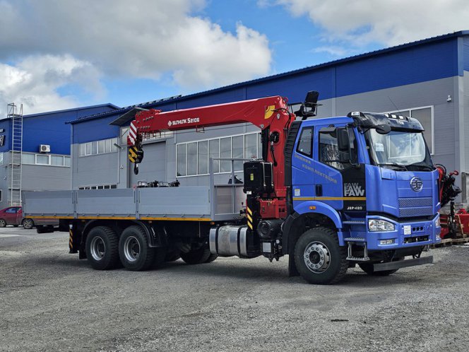 Бортовой автомобиль FAW J6 c КМУ Sunhunk S-2106 0