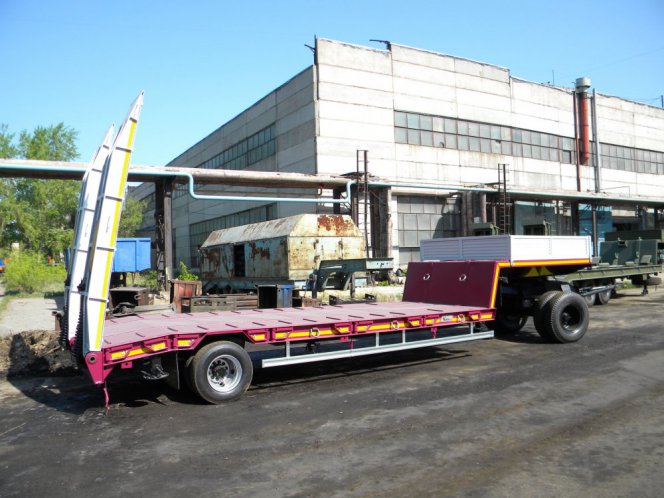 Низкорамный полуприцеп-тяжеловоз ЧМЗАП 93262 по спецификации 010 КП1 0