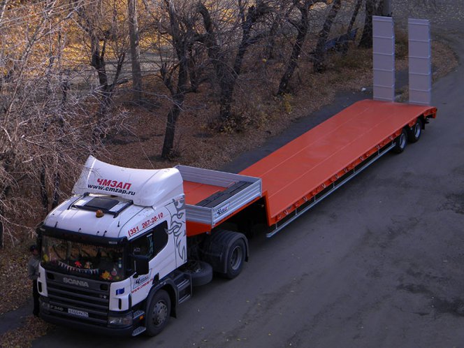 Низкорамный полуприцеп-тяжеловоз ЧМЗАП 938530 по спецификации 037 УУБ2 2