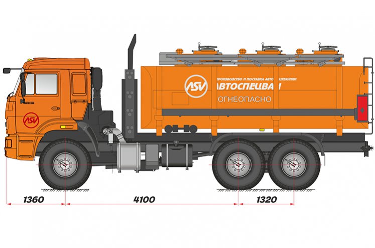 Автоцистерна для светлых ГСМ (бензовоз) АЦ-16 КАМАЗ-65111М 1