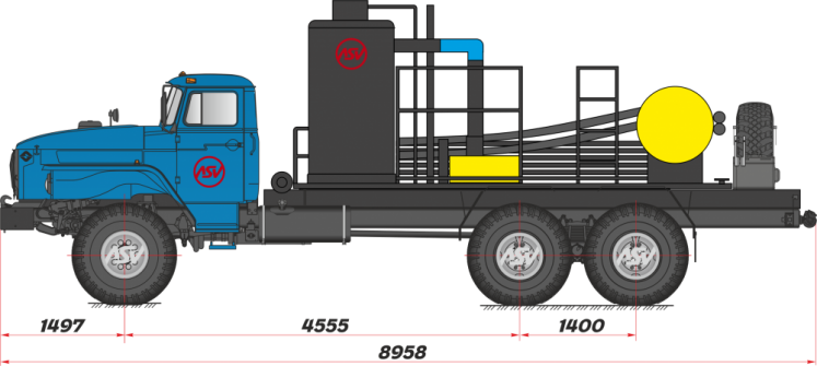 Агрегат депарафинизации скважин АДПМ 12/150 на шасси УРАЛ 4320-70 0