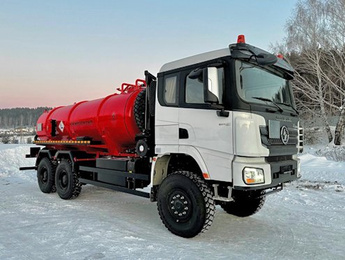 Автоцистерна вакуумная АКН-10 на шасси SHACMAN SX32586V385 6Х6 0
