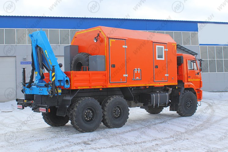 Агрегат ремонта и обслуживания качалок АРОК КАМАЗ 43118 с КМУ ИМ-95 3