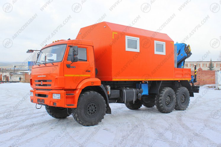 Агрегат ремонта и обслуживания качалок АРОК КАМАЗ 43118 с КМУ ИМ-95 1