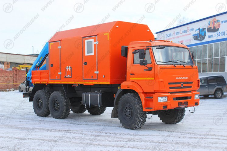 Агрегат ремонта и обслуживания качалок АРОК КАМАЗ 43118 с КМУ ИМ-95 0