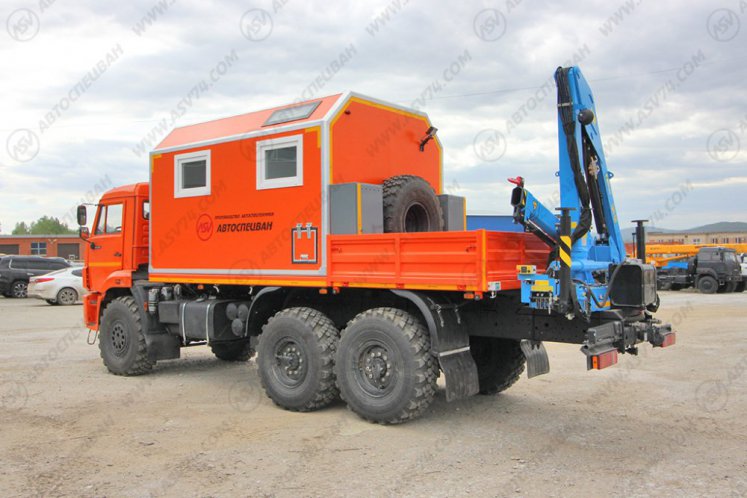 Агрегат ремонта и обслуживания качалок АРОК КАМАЗ 43118-3027-50 с КМУ ИМ-50 1