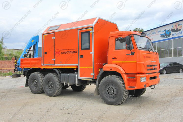 Агрегат ремонта и обслуживания качалок АРОК КАМАЗ 43118-3027-50 с КМУ ИМ-50 0