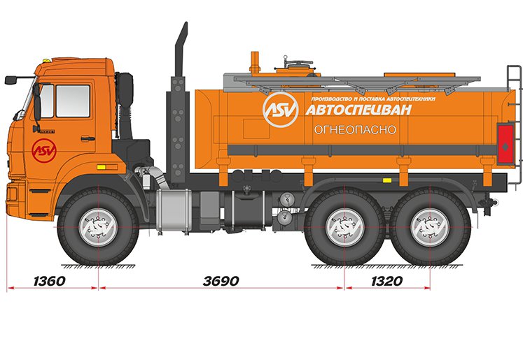 Автоцистерна для светлых ГСМ (бензовоз) АЦ-12 КАМАЗ-43118 1