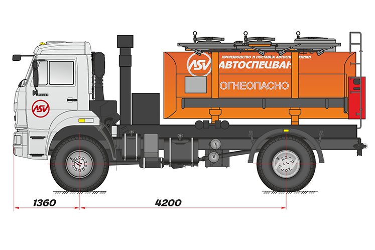 Автоцистерна для светлых ГСМ (бензовоз) АЦ-7,5 КАМАЗ-43502 1