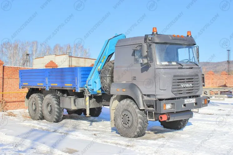 Бортовой автомобиль Урал 4320-80М (бескапотный) с КМУ ИМ-150 0