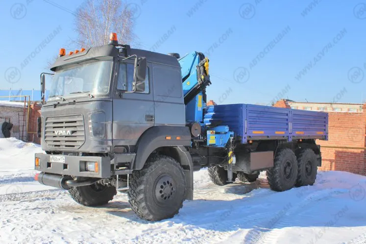 Бортовой автомобиль Урал 4320-80М (бескапотный) с КМУ ИМ-150 3