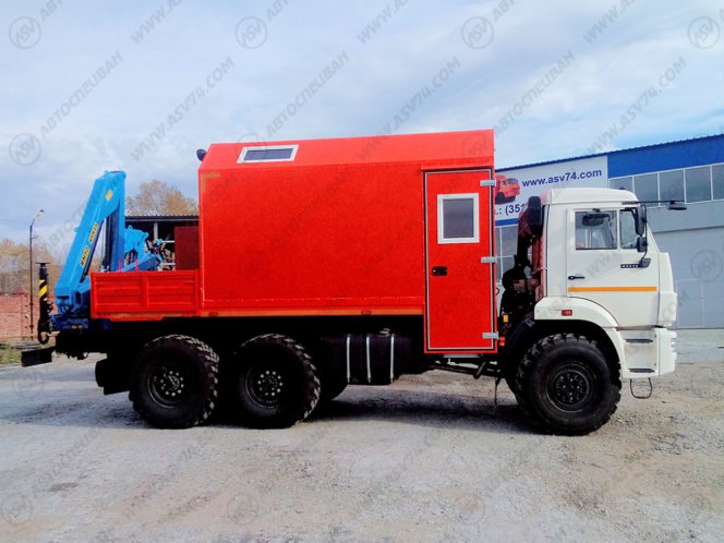 Агрегат ремонта и обслуживания качалок АРОК КАМАЗ 43118 с КМУ ИМ-50 1