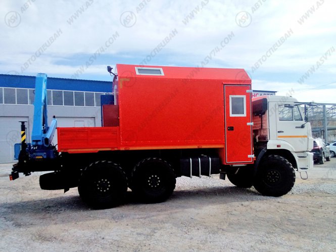 Агрегат ремонта и обслуживания качалок АРОК КАМАЗ 43118 с КМУ ИМ-50 2