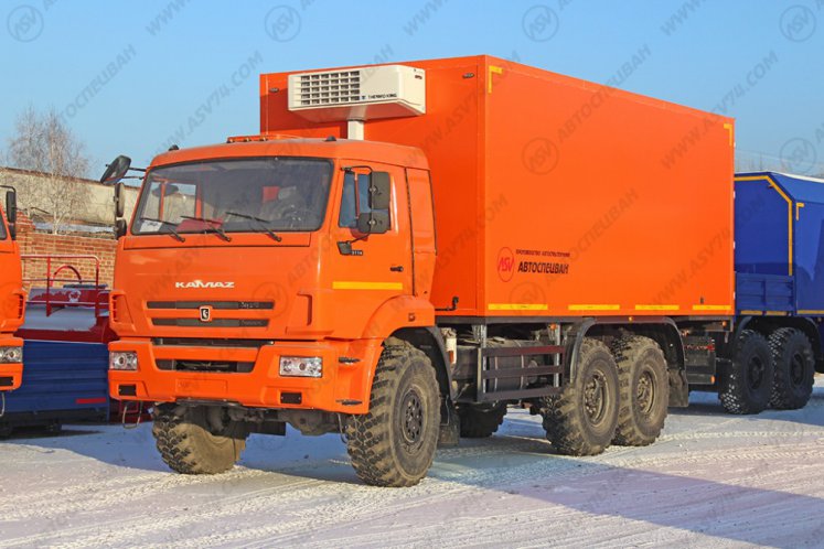 Рефрижератор КамАЗ 43118 с мультитемпературной перегородкой и ХОУ Thermo King 1