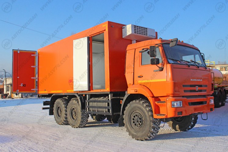 Рефрижератор КамАЗ 43118 с мультитемпературной перегородкой и ХОУ Thermo King 2