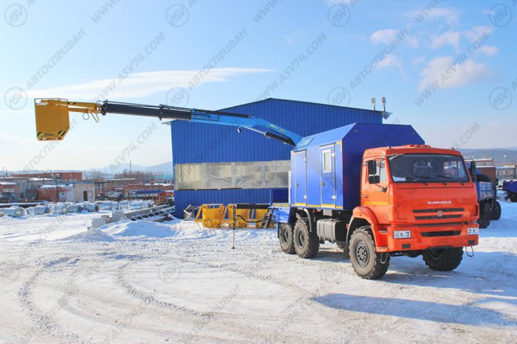 Агрегат ремонта и обслуживания качалок АРОК КАМАЗ 43118-3027-50 с КМУ ИМ-95 (синий) 1