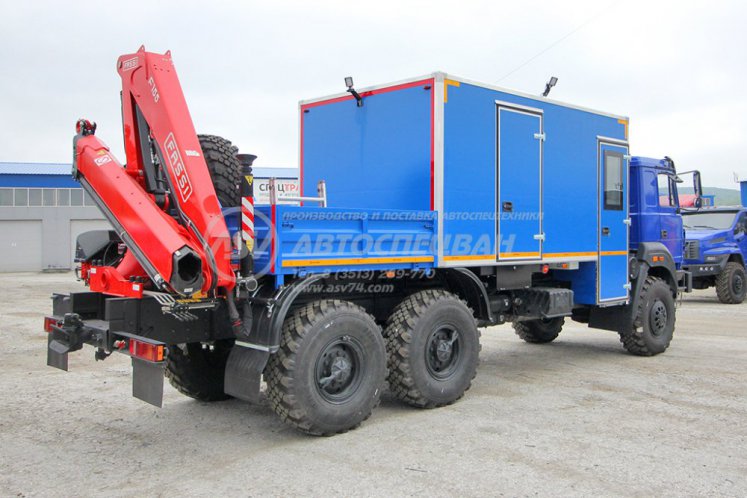 Агрегат для ремонта и обслуживания качалок АРОК УРАЛ 4320-4951-80 с КМУ Fassi F155A.0.22 3