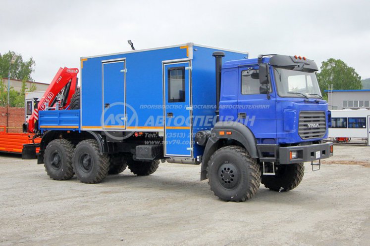 Агрегат для ремонта и обслуживания качалок АРОК УРАЛ 4320-4951-80 с КМУ Fassi F155A.0.22 0