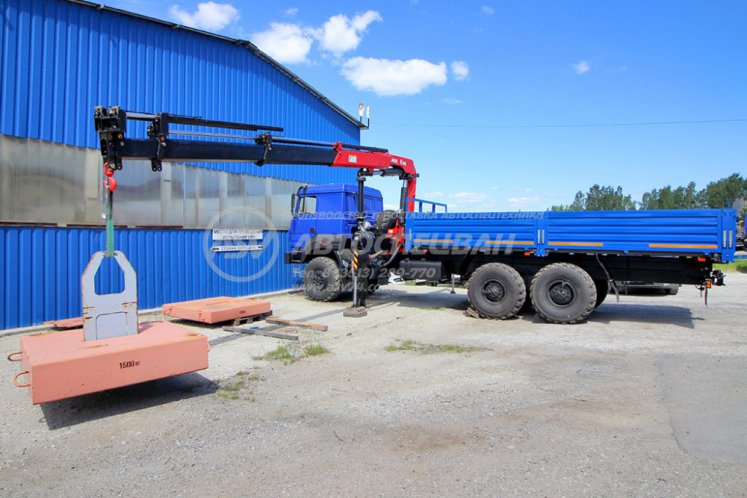 Бортовой Урал 4320-4972-80 с КМУ Sunhunk K168 6