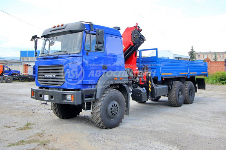 Бортовой Урал 4320-4972-80 с КМУ Sunhunk K168 2