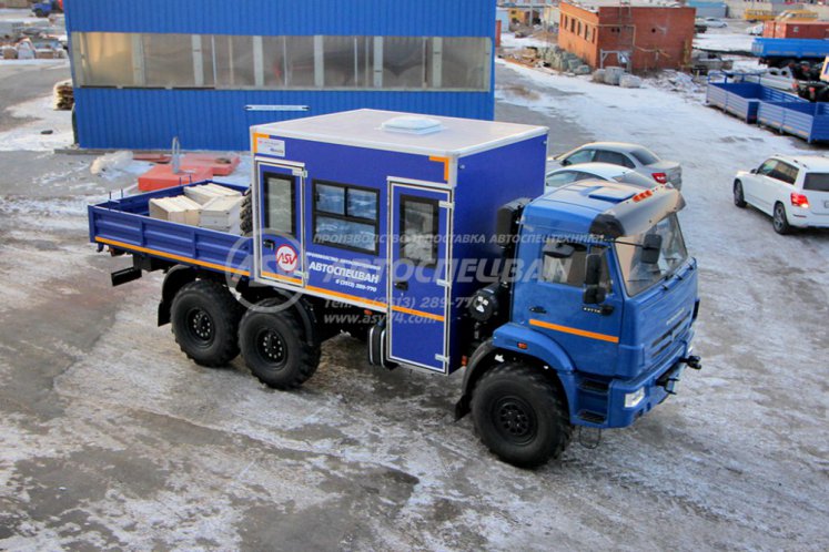 Вахтовый автобус с бортовой платформой КАМАЗ 43118-3027-50, 8 мест 2