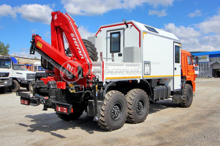 Агрегат ремонта и обслуживания качалок АРОК КАМАЗ 43118-50 с КМУ Ferrari 148A 2