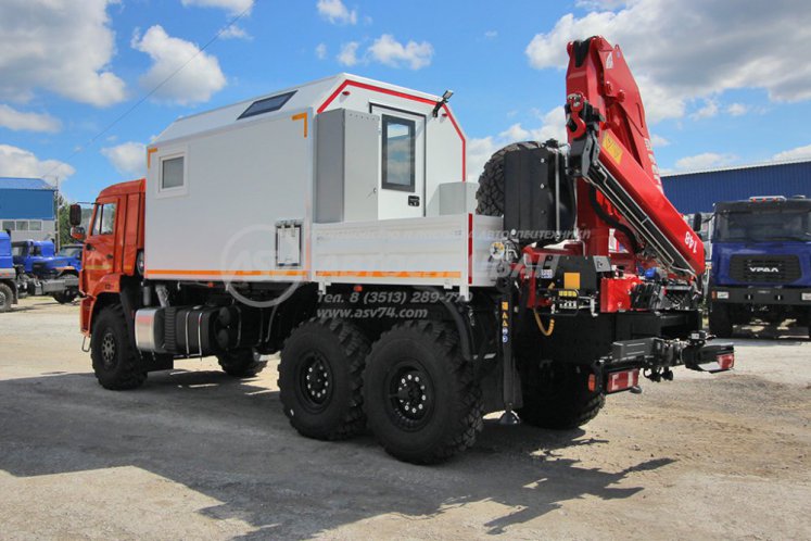 Агрегат ремонта и обслуживания качалок АРОК КАМАЗ 43118-50 с КМУ Ferrari 148A 3