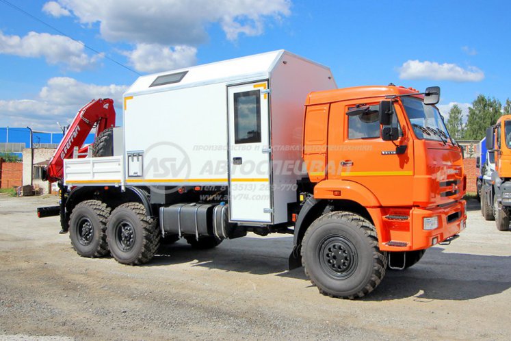 Агрегат ремонта и обслуживания качалок АРОК КАМАЗ 43118-50 с КМУ Ferrari 148A 0