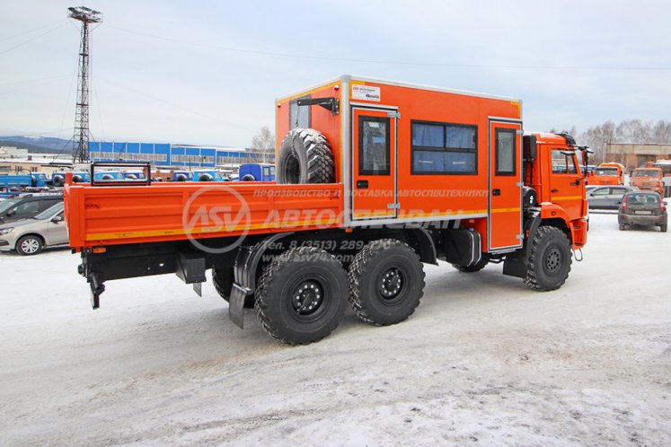 Вахтовый автобус с бортовой платформой КАМАЗ 43118-3027-50, 12 мест 5