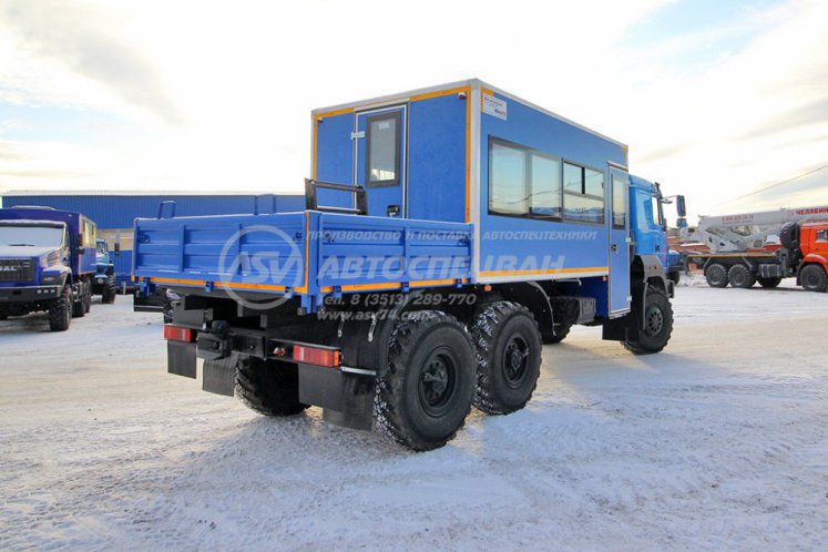 Вахтовый автобус Урал 4320-4971-80, 16 мест с грузовой платформой 3