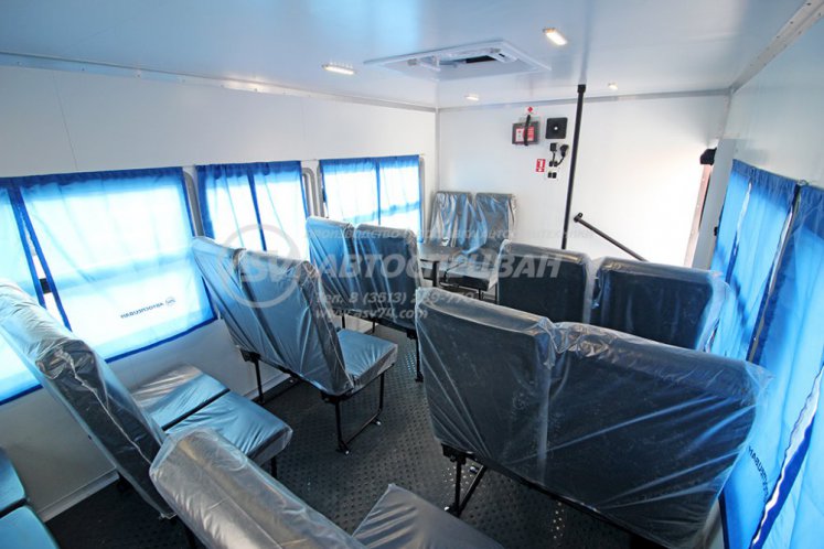 Вахтовый автобус Урал 4320-4971-80, 16 мест с грузовой платформой 8