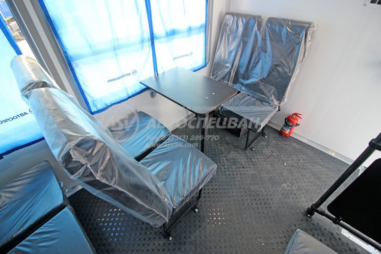 Вахтовый автобус Урал 4320-4971-80, 16 мест с грузовой платформой 9