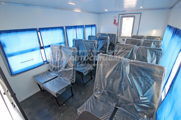 Вахтовый автобус Урал 4320-4971-80, 16 мест с грузовой платформой 10